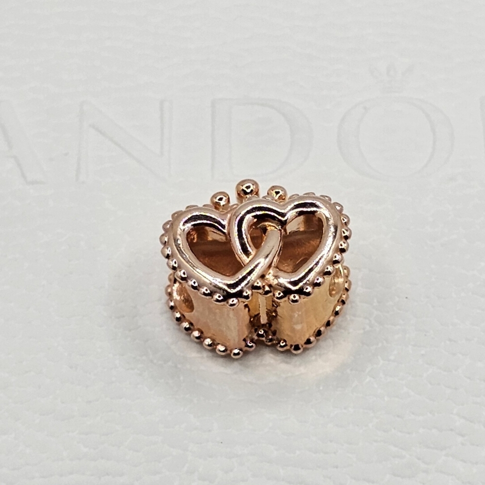 ❤️Authentic Pandora ⭐️RETIRED⭐️ ROSE HEART CHARM - Picture 2 of 6